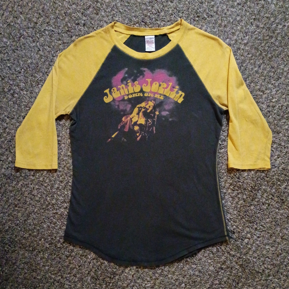Vintage Lucky Brand Janis Joplin Baseball Tee